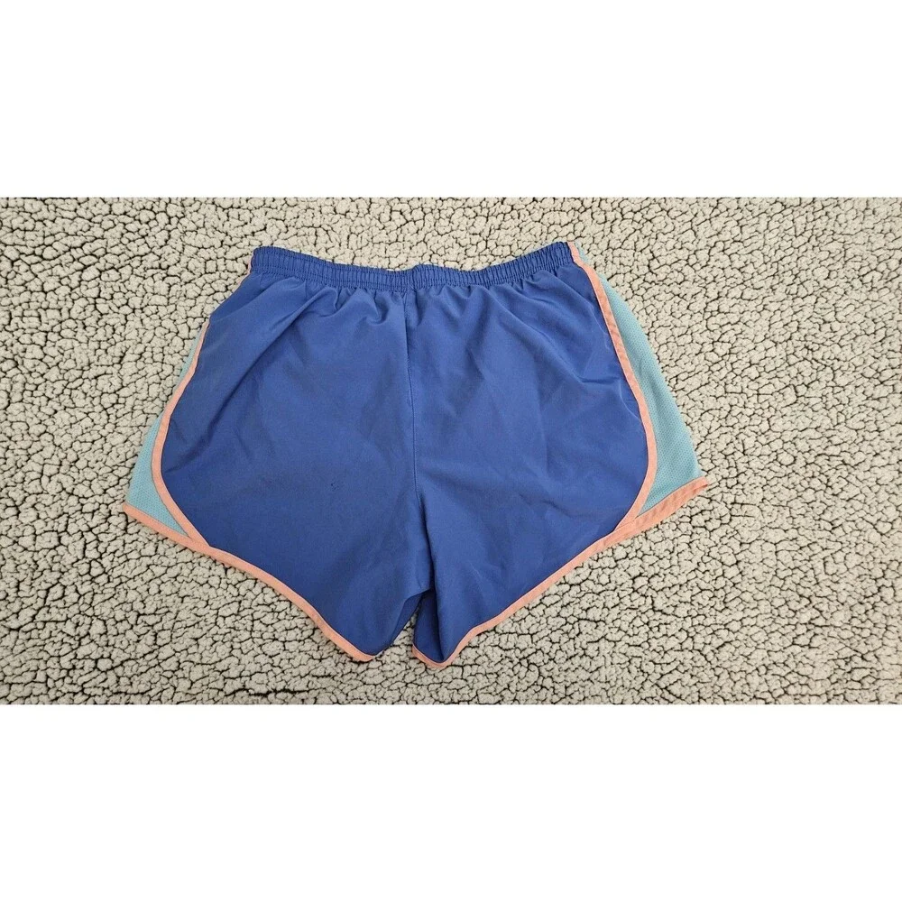 Nike Girls XL Blue Pink Dri-FIT Tempo Running Athletic Shorts Mesh Trim Built-In